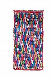 Alfombra Marroquí Bereber Boucherouite 230 x 115 cm