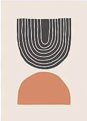 Alfombra Wilton - Malo (beige/negro/naranja)