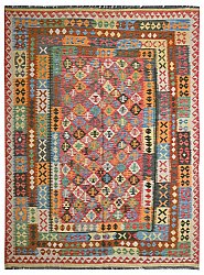 Alfombra Kilim Afgana 292 x 192 cm