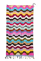 Alfombra Marroquí Bereber Boucherouite 140 x 265 cm