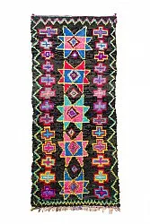 Alfombra Marroquí Bereber Boucherouite 135 x 315 cm