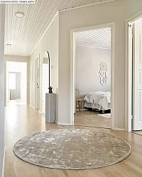 Alfombras redondeadas - Jodhpur Special Luxury Edition Viscosa (gris/beige)