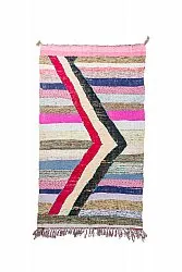 Alfombra Marroquí Bereber Boucherouite 130 x 225 cm