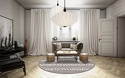 Alfombras redondeadas - Levie (gris)