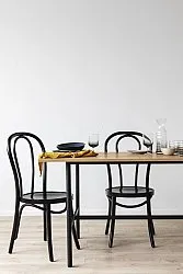 Silla - Bistro (madera/negro) - 2 piezas