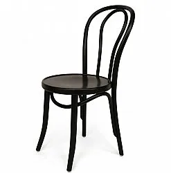 Silla - Bistro (madera/negro) - 2 piezas