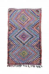 Alfombra Marroquí Bereber Boucherouite 230 x 135 cm