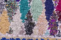 Alfombra Marroquí Bereber Boucherouite 225 x 135 cm