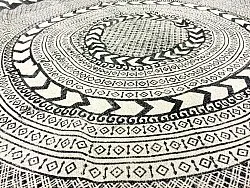 Alfombras redondeadas - Marrakech (redondo) (negro/blanco/gris)