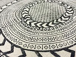 Alfombras redondeadas - Marrakech (redondo) (negro/blanco/gris)