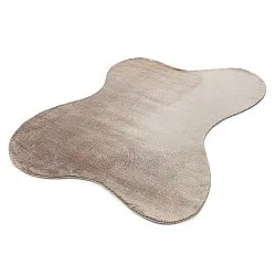 Alfombra Shaggy Ondulada Asimétrica - Aranga Super Soft Fur (marrón)