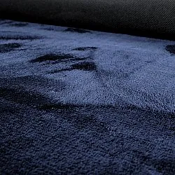 Alfombra Shaggy Ondulada Asimétrica - Aranga Super Soft Fur (azul oscuro)
