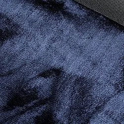 Alfombra Shaggy Ondulada Asimétrica - Aranga Super Soft Fur (azul oscuro)