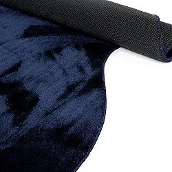 Alfombra Shaggy Ondulada Asimétrica - Aranga Super Soft Fur (azul oscuro)