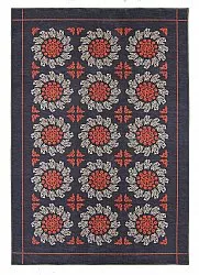 Alfombra Wilton - Florina (gris/azul/naranja)