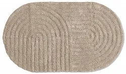 Alfombra de baño ovalada - Embla (beige)