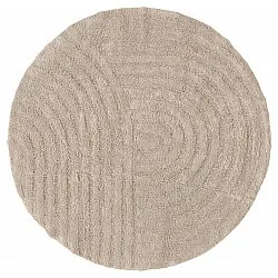 Alfombra de baño redonda - Embla (beige)