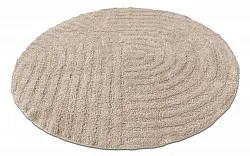 Alfombra de baño redonda - Embla (beige)