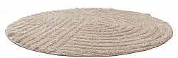 Alfombra de baño redonda - Embla (beige)