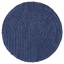 Alfombra de baño redonda - Embla (azul)