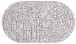 Alfombra de baño ovalada - Embla (gris claro)