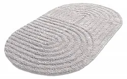 Alfombra de baño ovalada - Embla (gris claro)
