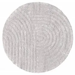 Alfombra de baño redonda - Embla (gris claro)