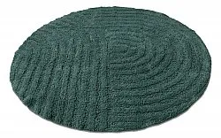 Alfombra de baño redonda - Embla (verde oscuro)