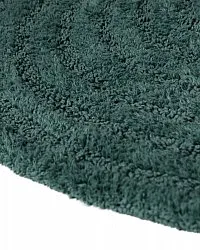 Alfombra de baño redonda - Embla (verde oscuro)