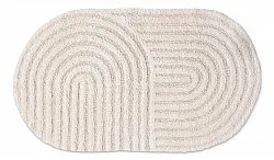 Alfombra de baño ovalada - Embla (blanquecino)