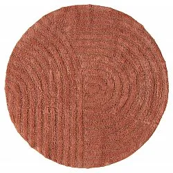 Alfombra de baño redonda - Embla (terracota)