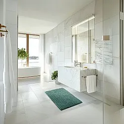 Alfombra de baño - Evena (verde oscuro)