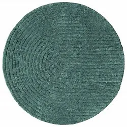 Alfombra de baño redonda - Evena (verde oscuro)
