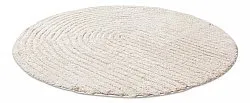 Alfombra de baño redonda - Evena (blanquecino)