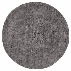 Alfombra de baño redonda - Nila (gris oscuro)