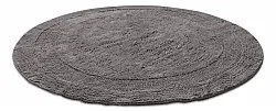 Alfombra de baño redonda - Nila (gris oscuro)