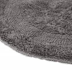Alfombra de baño redonda - Nila (gris oscuro)