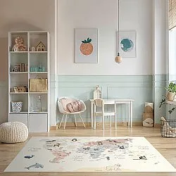 Alfombra infantil - Animal Map (beige)