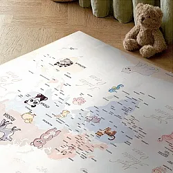 Alfombra infantil - Animal Map (beige)