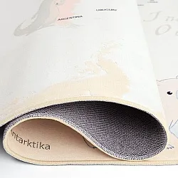 Alfombra infantil - Animal Map (beige)