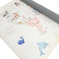 Alfombra infantil - Animal Map (beige)