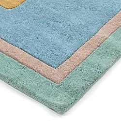 Alfombra Infantil - Giraffe Hand Tufted Wool Premium (azul claro/multicolor)