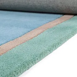 Alfombra Infantil - Giraffe Hand Tufted Wool Premium (azul claro/multicolor)