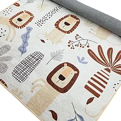 Alfombra infantil - Lion Friends (beige)