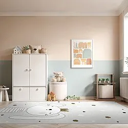 Alfombra infantil - Rabbit Crown (gris)