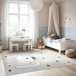 Alfombra infantil - Rabbit Crown (gris)