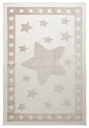 Alfombra Infantil - Star Frame (crema/marrón)