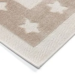Alfombra Infantil - Star Frame (crema/marrón)