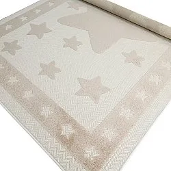 Alfombra Infantil - Star Frame (crema/marrón)