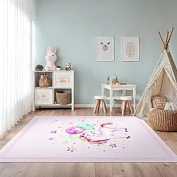 Alfombra infantil - Unicorn Balloon (rosa)